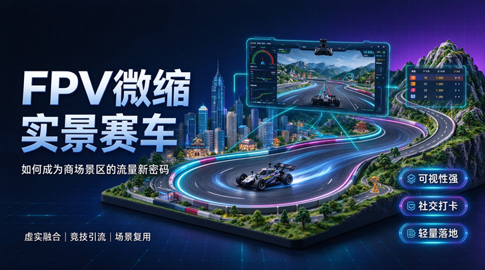 FPV微缩实景赛车，如何成为商场景区的「流量新密码」新闻封面